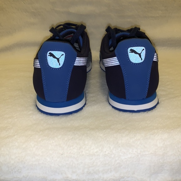 Puma Men’s Roma NBK Reflective Shoes Size 10.5 Peacoat-Strong Blue New W/Box - Picture 4 of 5